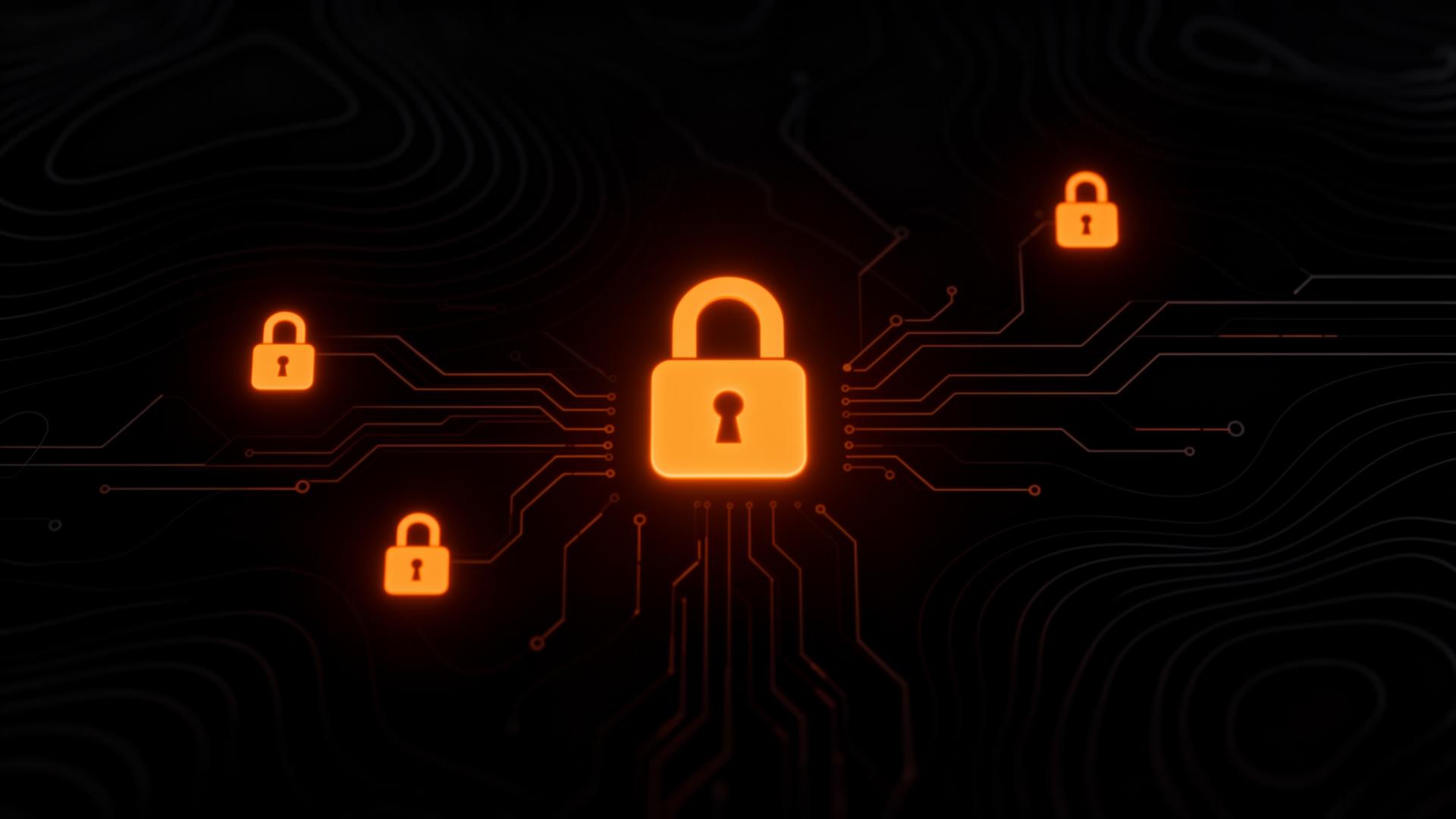 Abstract network visualisation representing AI-enabled cybersecurity